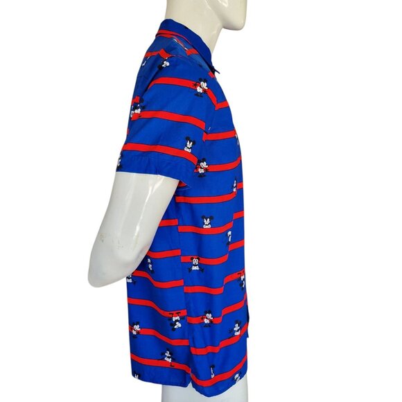 Disney X Forever 21 Mens Mickey Mouse Short Sleeve Button-Up Shirt (Size L) - Picture 2 of 8